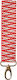 Keychain Strap Ecru Red 1594 40 214 4cm Metallic Gold Folded 15cm