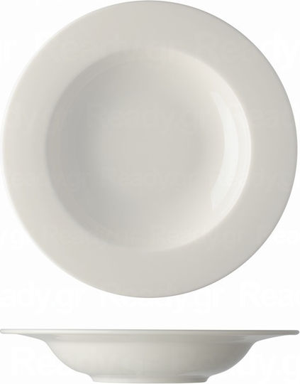 Bonna Stark Deep Plate From White Porcelain 23cm 12 Pieces
