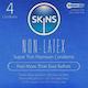 Skins Condoms 4pcs 57mm Thin for Natural Feeling Natural