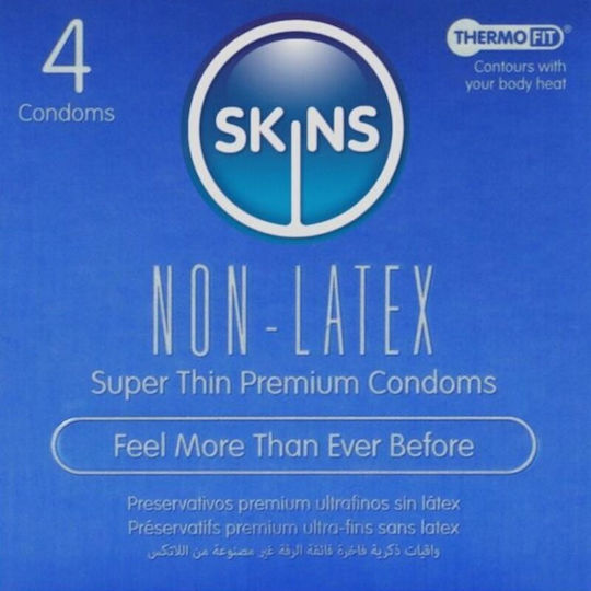Skins Condoms 4pcs 57mm Thin for Natural Feeling Natural