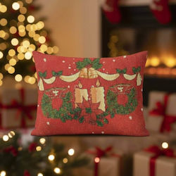 Față De Pernă De Crăciun 50x50 Perne Decorative De Crăciun Lumânări De Crăciun