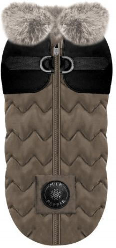 Milk & Pepper Waterproof Brown Dog Coat