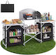 Vevor Τραπέζι Αλουμινίου για Camping Πτυσσόμενο 176x45x70cm Καφέ