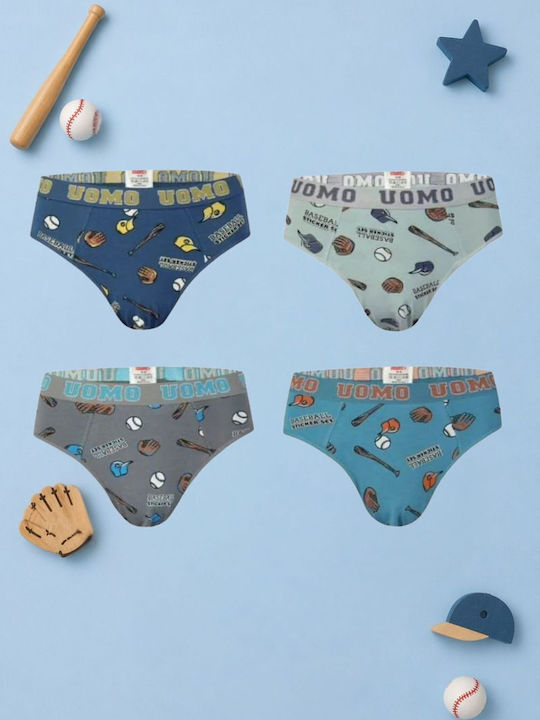 Uomo Set Kids Panties 4 Pieces Multicolour