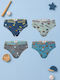 Uomo Set Kids Panties 4 Pieces Multicolour
