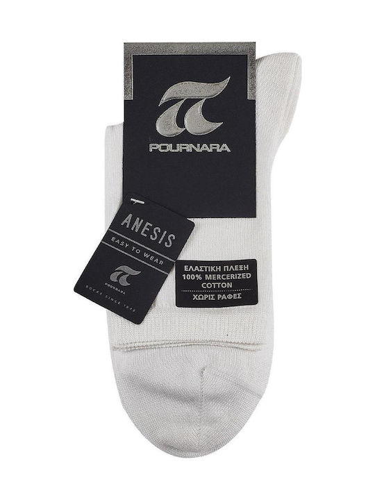 Pournara Damen Socken Ohne Nähte 840-12Weiß-36/41