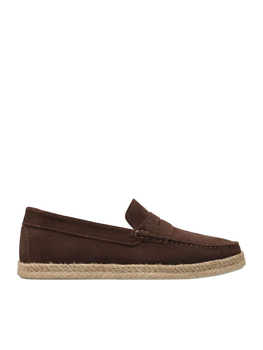 Suede Men's Loafers in Brown Colour