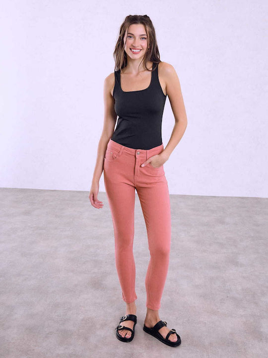 Celestino Blugi Damă Skinny Monocrom Slim Fit Roz Închis Celestino Blugi Damă Skinny Monocrom Slim Fit Roz Închis