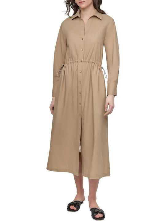 DKNY Midi Рокля-риза Дамска