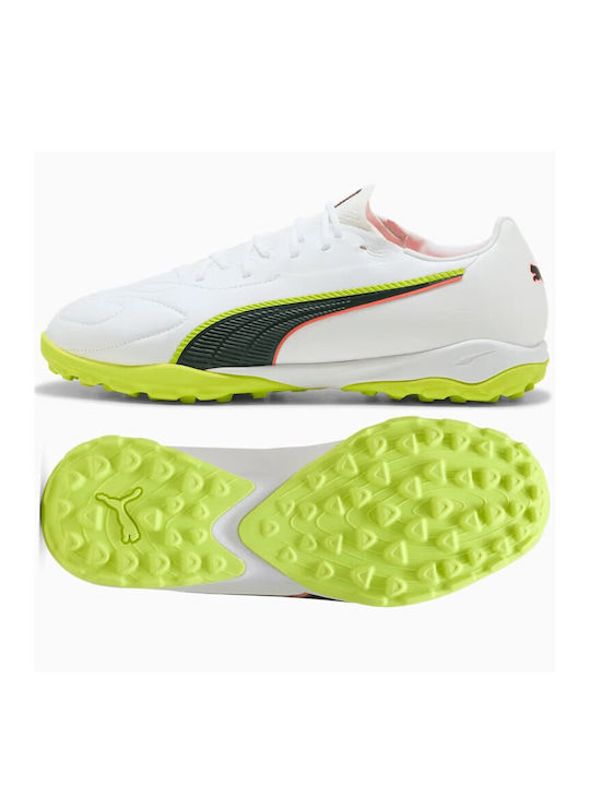 PUMA Match TT Football Shoes with Molded Cleats White PUMA Match TT Football Shoes with Molded Cleats White