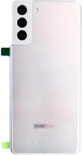Samsung G996 Galaxy S21 Plus Battery Door + Battery Door Adhesive + Back Camera Lens Bezel Silver Oem