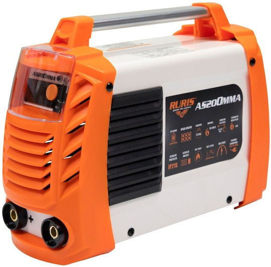 Ruris As200mma – Mașină De Sudură Inverter 200a Mma Hot Start Anti Stick Arc Force Afișaj Digital