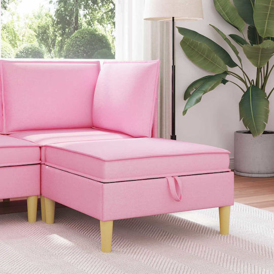 vidaXL Fußhocker mit Stauraum Stoff Rosa