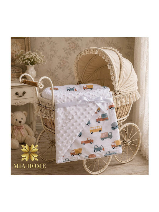 Mia Home Babydecke Wickeltücher für Kinderzimmer Samt Mehrfarbig 100x75cm