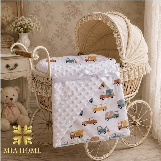 Mia Home Nursery Swaddling Velvet Multicolour Blanket 100x75cm