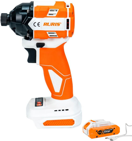 Ruris Rmx2300 – Akku-Schlagbohrschrauber 20v 230 Nm 3300 U/min 1/4" Sechskant 4ah Batterie Inklusive