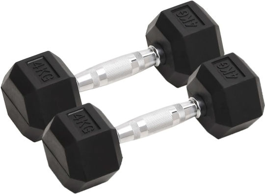 vidaXL Satz Hanteln Sechseck 2 x 4kg