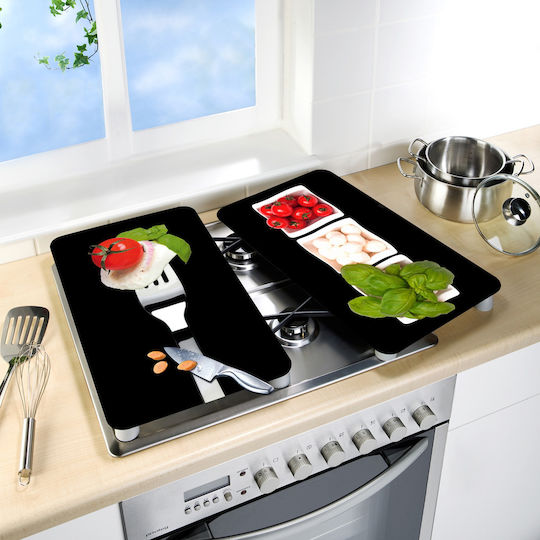 Wenko Glasabdeckungen Für Kochfelder Caprese 2 Stück Glas 30x52 cm