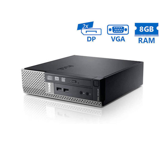 Dell 9020 USFF Реновирани Клас A (Core i3-4160/8GB/320GB HDD/W8 Pro)