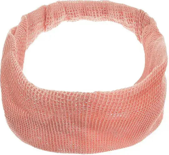 Haarband Durchbohrte Rosa Farbe Silber Details 100% Baumwolle