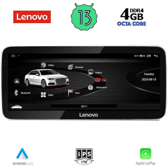 Lenovo Car Audio System for Audi Q5 2009-2016 (Bluetooth/USB/AUX/WiFi/GPS/Apple CarPlay/Android Auto) with 12.3" Touch Screen