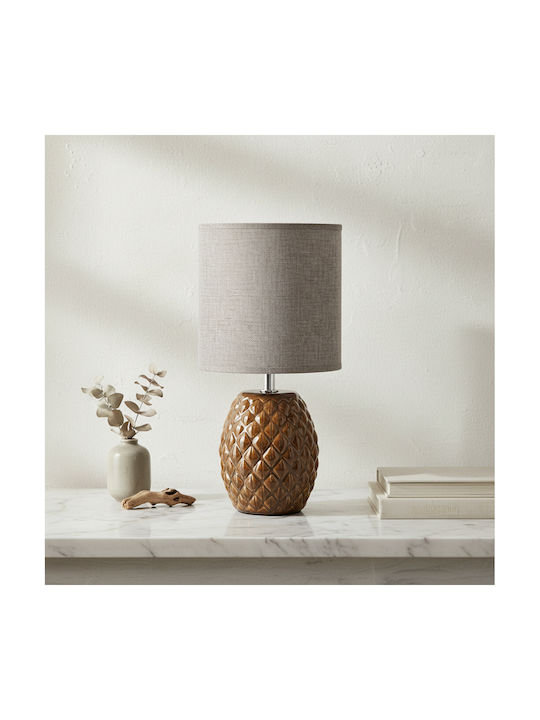 Lampa Lampă de Masă cu Abajur Maro și Bază