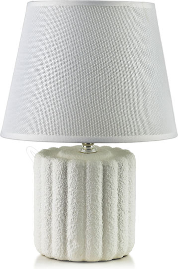 Mondex Lampă de masă cu Abajur Alb și Bază