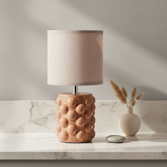 Lampa Lampă de Masă cu Abajur Maro și Bază