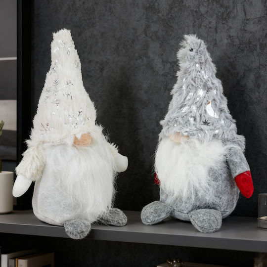 Pitic Scandinav De Crăciun 24 Cm Elf Textil Decorativ Cu Barbă