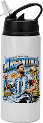 Water Bottle 600ml White Black Cap World Cup 2026 Lionel Messi Water Bottle 600ml White Black Cap World Cup 2026 Lionel Messi