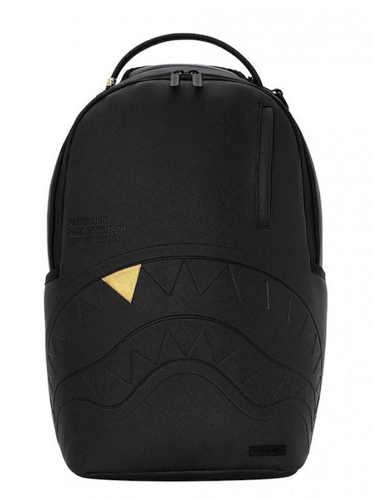 Sprayground Blacked Out Embossed Gold Tooth Ученическа раница за основно училище Златиста