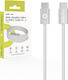 Mobile Origin Braided USB 2.0 Video Cable USB-C Male - USB-C 60W PD White 1m MO-USC-CB11-WHT