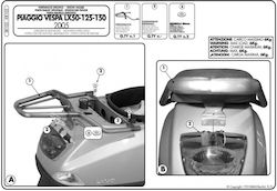 Kappa Rack Compatible with Piaggio Vespa LX 50-125-150 05-14/s 50-125-150 07-14 Kr105