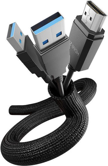 LTC Audio Cablu Flex Wrap Negru PRO5111 1τμχ