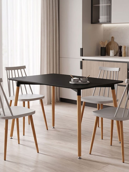 Natali Esszimmermöbel-Set mit 4 Stücken 120x80cm