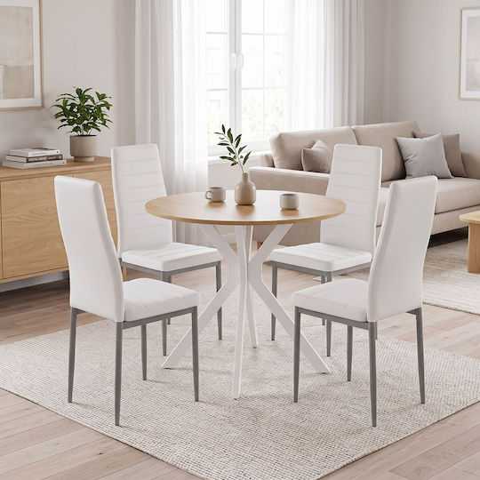 Pakketo Esszimmermöbel-Set Parker Mit 4 Stücken 80x80cm