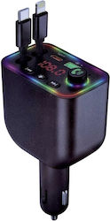 Transmițător FM pentru mașină cu Bluetooth / Type-C / USB