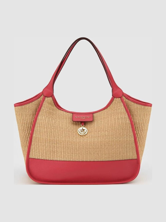 Leather Women's Shoulder Bag Beige
