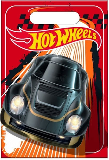 Plastic Gift Bag with Hot Wheels Theme 23x16cm 6 Pieces