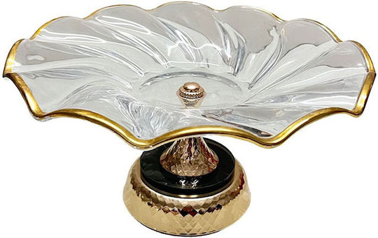 Dekorative Platte Glas Gold 32x17cm