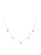 Necklace From 9 K Gold With Blue Zircon