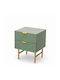 Metallic Green Bedside Table 39x35x50cm