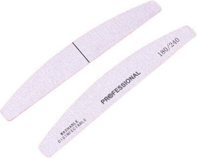 Professionelle Nagelfeile Waschbare Desinfizierbare 180/240 Papier Halbmond Geradene & Waschbare & Sterilisierte Graue 1 Stück