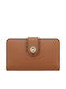 Michael Michael Leather Women's Card Wallet Tabac Brown