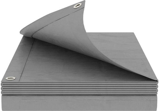 vidaXL Waterproof Tarpaulin 260g/m² 12x8m Heavy Duty Grey