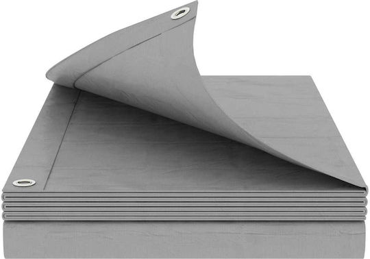 vidaXL Αδιάβροχος Μουσαμάς 90gr/m² 12x8μ. Ελαφρού Τύπου Γκρι