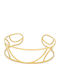 Brățară Tip Cuff Deschisă Din Oțel Inoxidabil Pentru Femei Silverline 0230442602/galben Modern Din Oțel Inoxidabil 0230442602