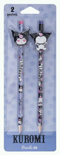 Coolpack Sanrio Kuromi Bleistifte mit Radiergummi 1 2 Stück