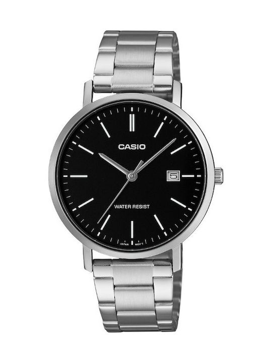 Casio Men's Watch 37mm Battery Powered with Silver Metal Bracelet