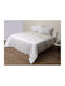 Viopros Set Quilt Semi Double 180x240cm Anthi White 2pcs